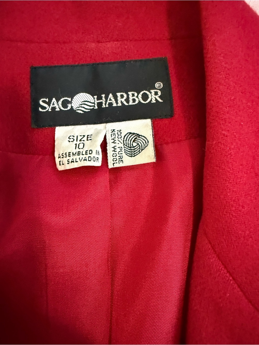 VINTAGE Sag Harbor Red Wool Blazer